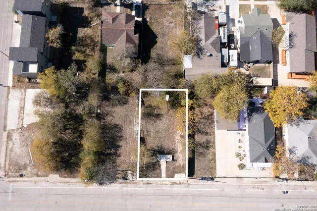 an aerial view of multiple house