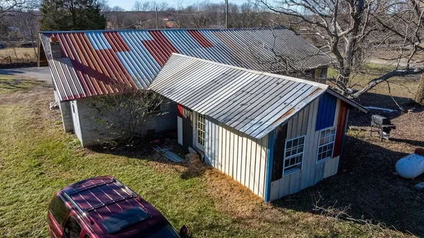 a view of a porch with a yard