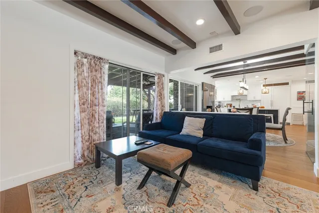 a living room with furniture and a couch