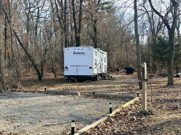a view of a truck parked in a yard