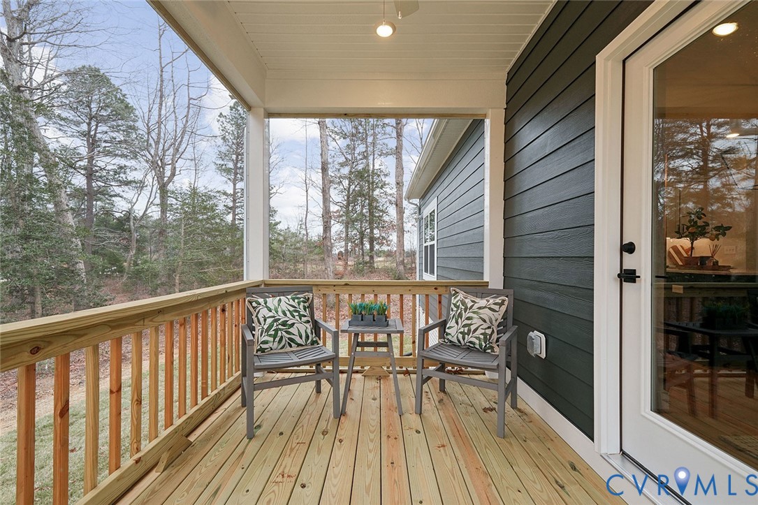 8711 Terroir Lane New Kent, VA 23124 - Photo 18 of 27 a view of balcony with furniture
