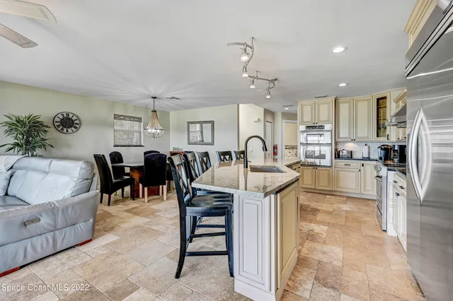 a view of balcony with furniture