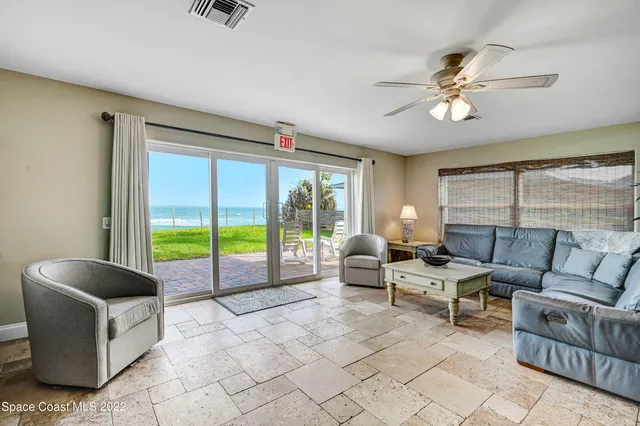 a view of a lake with a big yard