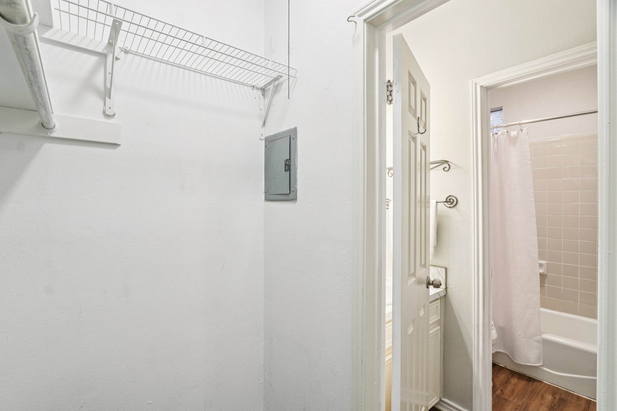 4401 Speedway, Unit 105 Austin, TX 78751 - Photo 33 of 38 a bathroom with a shower and a glass door