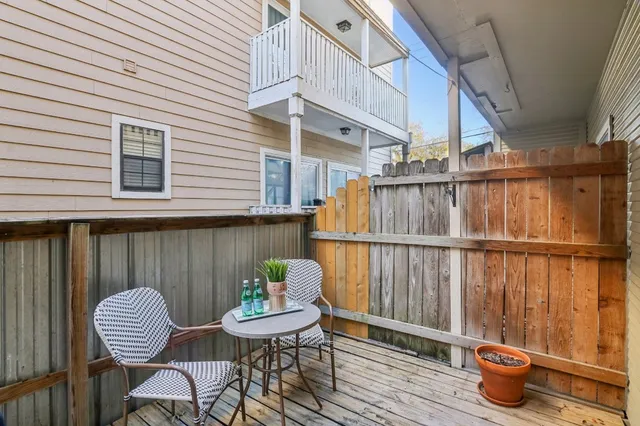 a view of outdoor space with seating