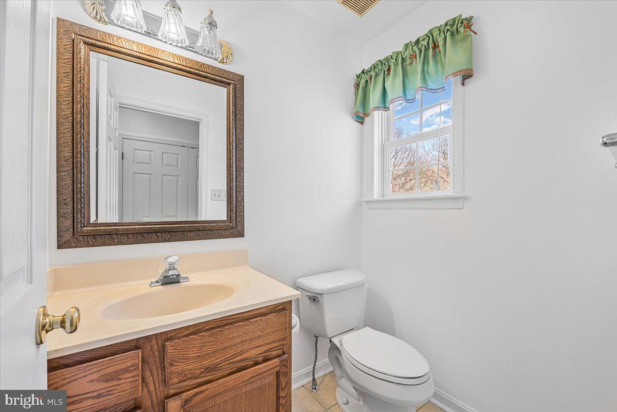 19626 Garretts Mill Road Knoxville, MD 21758 - Photo 20 of 38 a bathroom with a sink a toilet and mirror