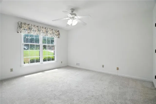 an empty room with a window