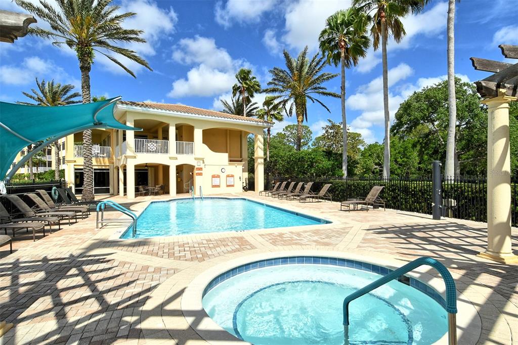 6465 Water Crest Way, Unit 301 Lakewood Ranch, FL 34202 - Photo 71 of 85 a view of outdoor space yard deck patio and swimming pool