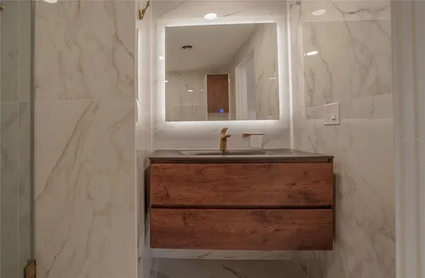 a bathroom with a sink