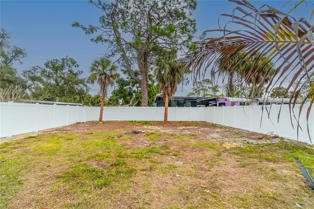 a view of a porch of a house
