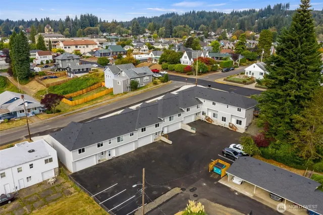 a view of a city from a terrace