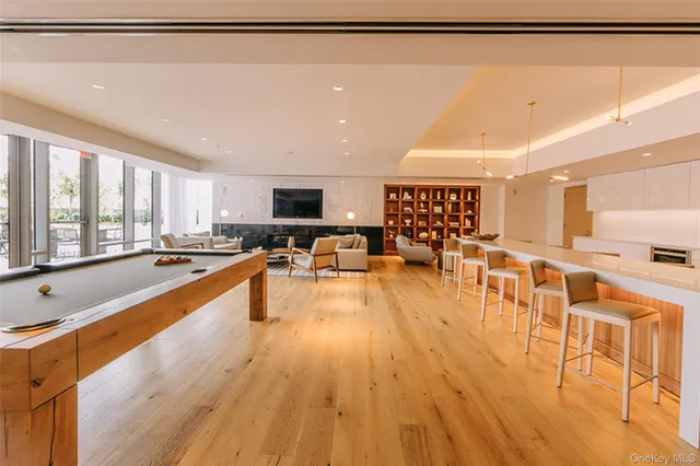 a large kitchen with lots of counter top space
