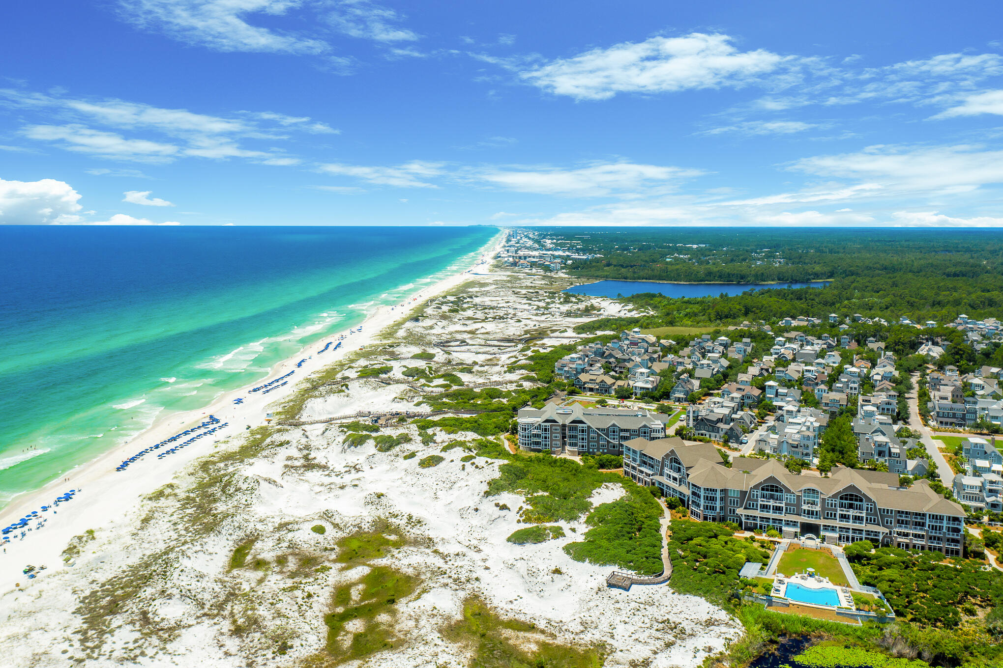 37 Compass Point Way South, Unit 107 Inlet Beach, FL 32461 - Photo 34 of 40 a view of a city with an ocean