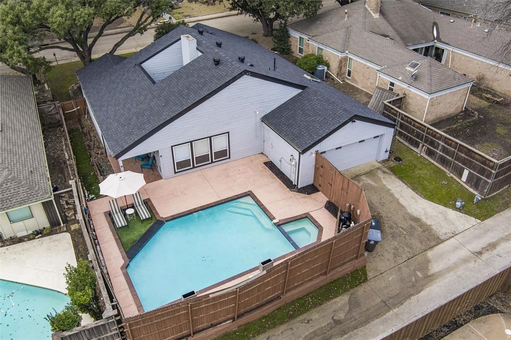6029 Spring Flower Trail Dallas, TX 75248 - Photo 33 of 37 an aerial view of a house with a garden