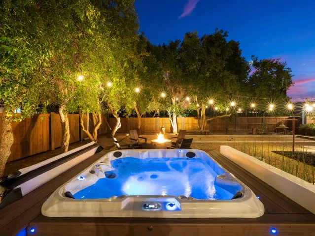 a view of a porch with a backyard