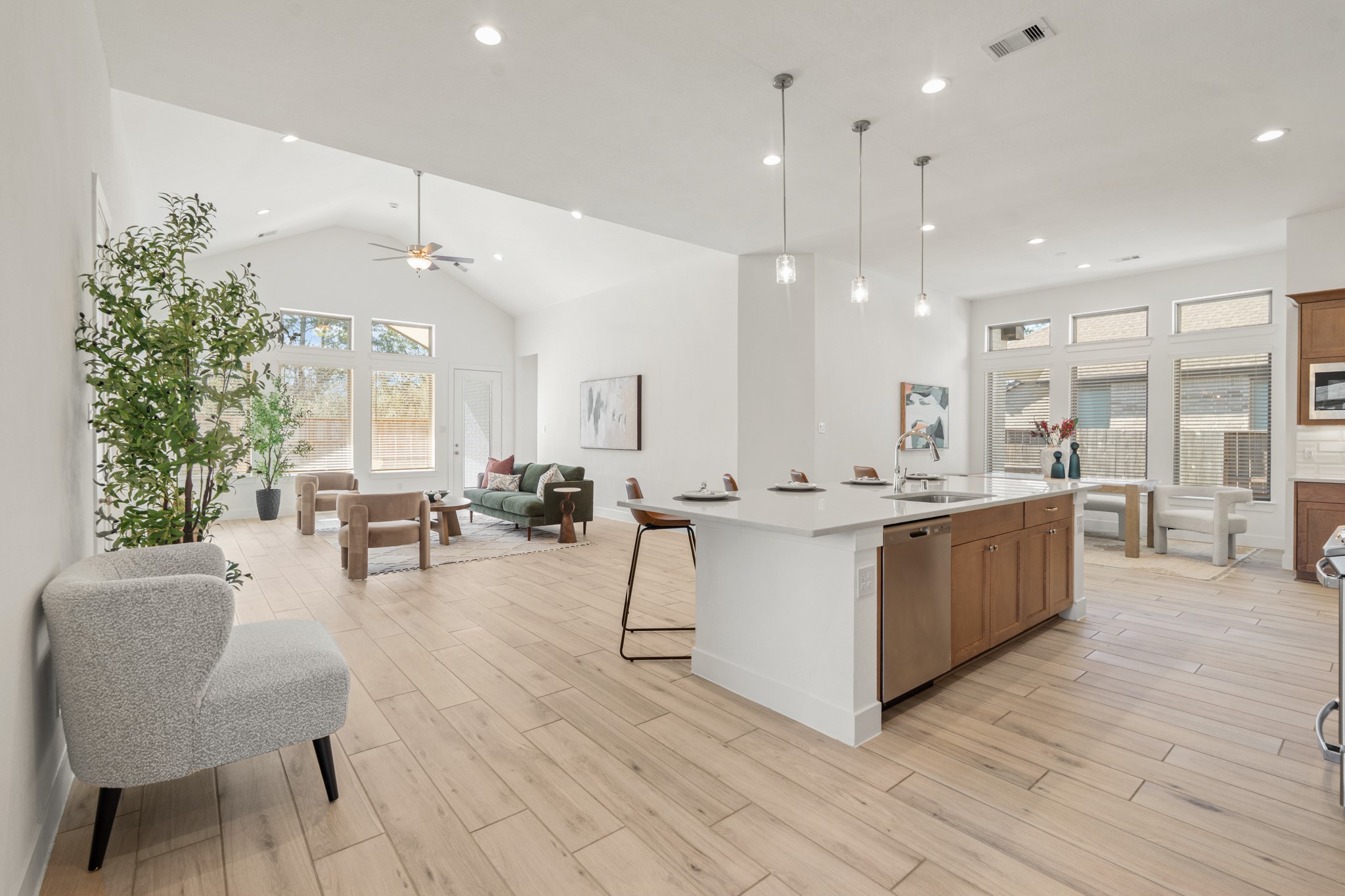 7403 Hanover Lane Katy, TX 77493 - Photo 8 of 46 This kitchen will not disappoint! There is plenty of storage and counterspace making this kitchen every chef's dream! It opens to the family room and dining area making it perfect to host any event or holiday!