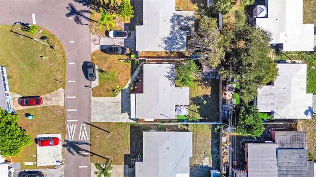 an aerial view of a city with lots of residential buildings