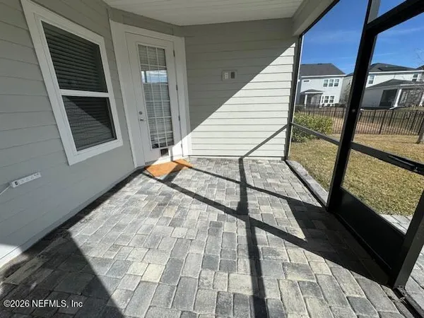a balcony view with a entertaining space