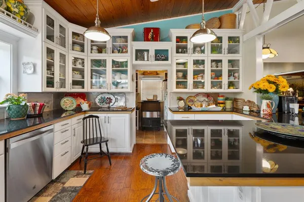 a front view of a building with glass windows