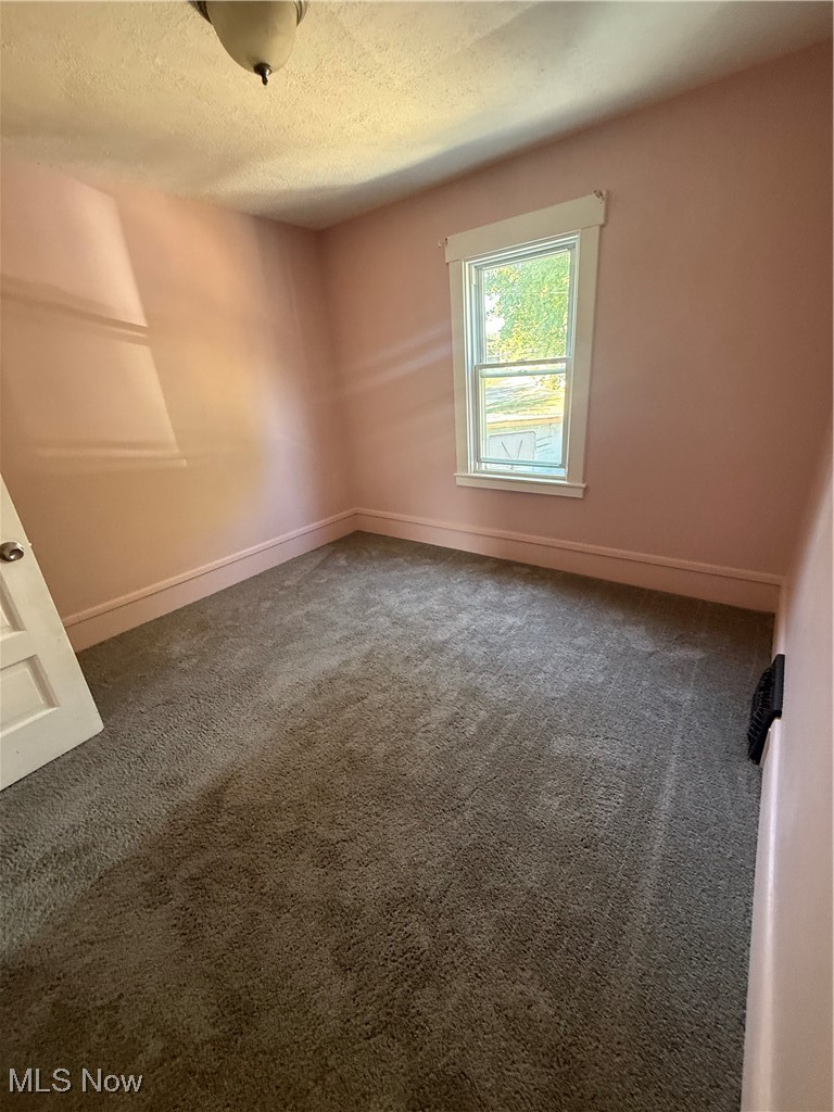 746 Wooster Road North Barberton, OH 44203 - Photo 10 of 44 Empty room featuring a textured ceiling and dark carpet