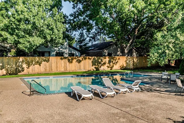 an outdoor view with patio