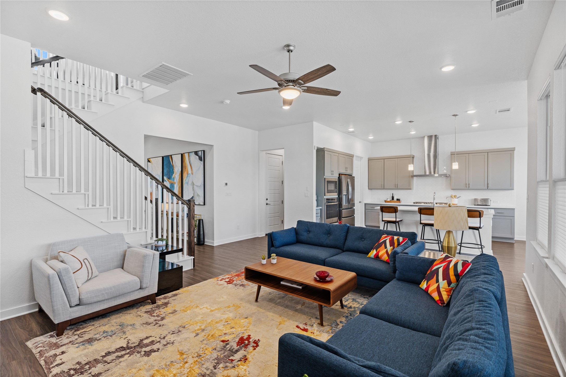 1209 Willie Rnch Way Leander, TX 78641 - Photo 11 of 37 a living room with furniture and kitchen view