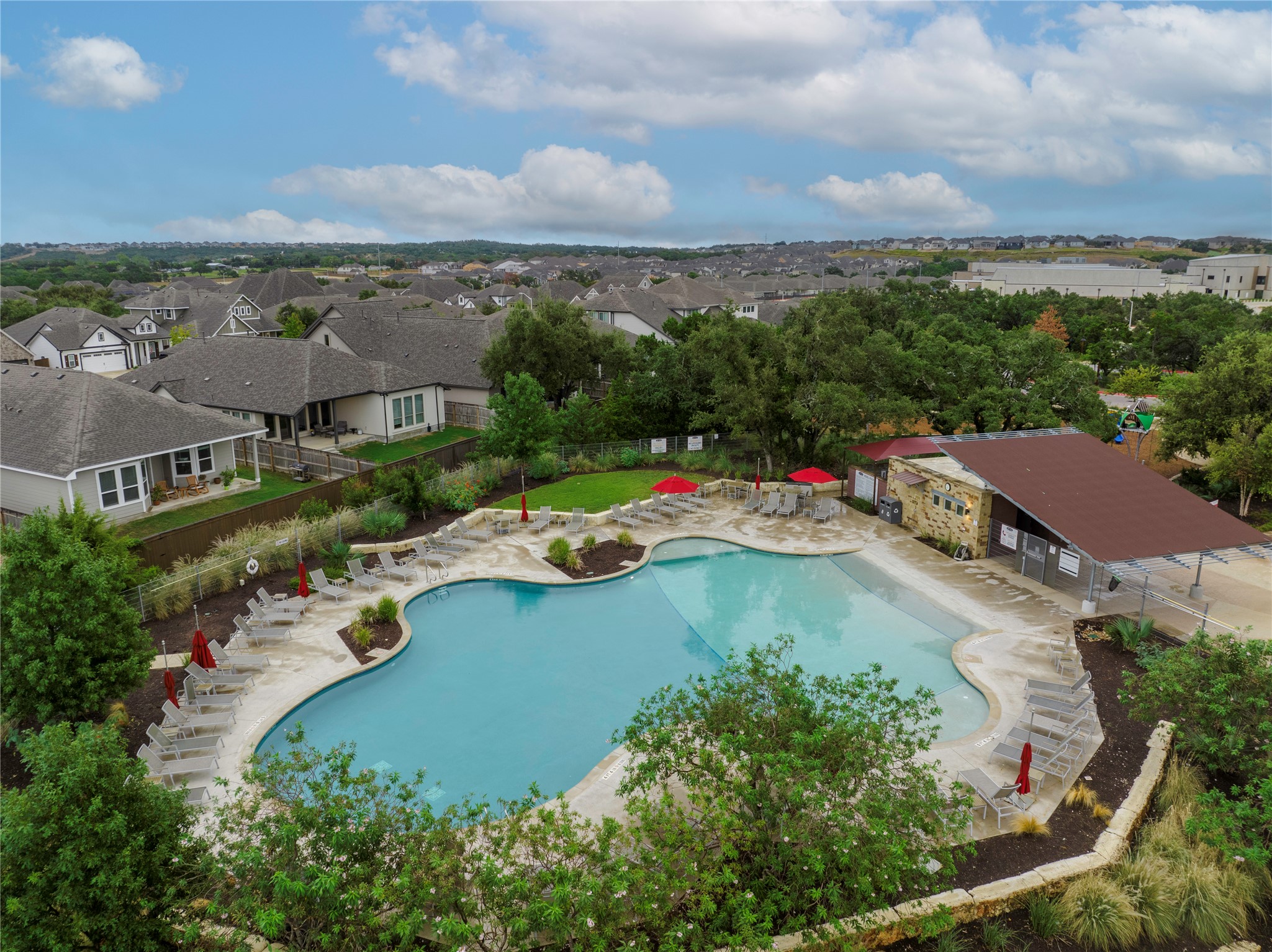 1209 Willie Rnch Way Leander, TX 78641 - Photo 31 of 37 an aerial view of residential houses with outdoor space and trees