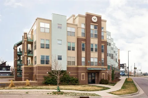 a front view of a multi story building