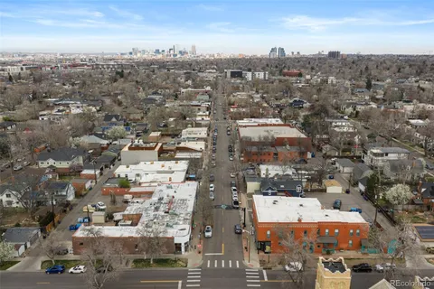 an aerial view of a city