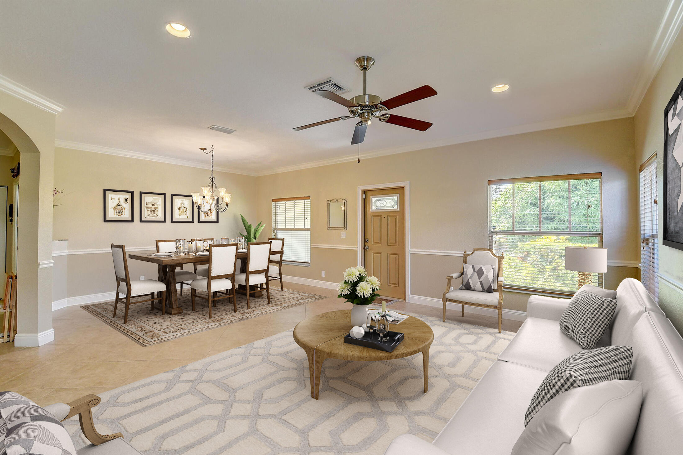 215 Gulfstream Boulevard Boynton Beach, FL 33435 - Photo 4 of 39 a living room with furniture and a large window