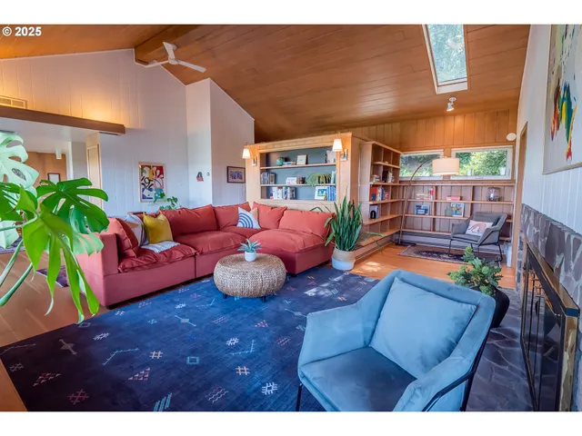 a outdoor living space with furniture and a potted plant