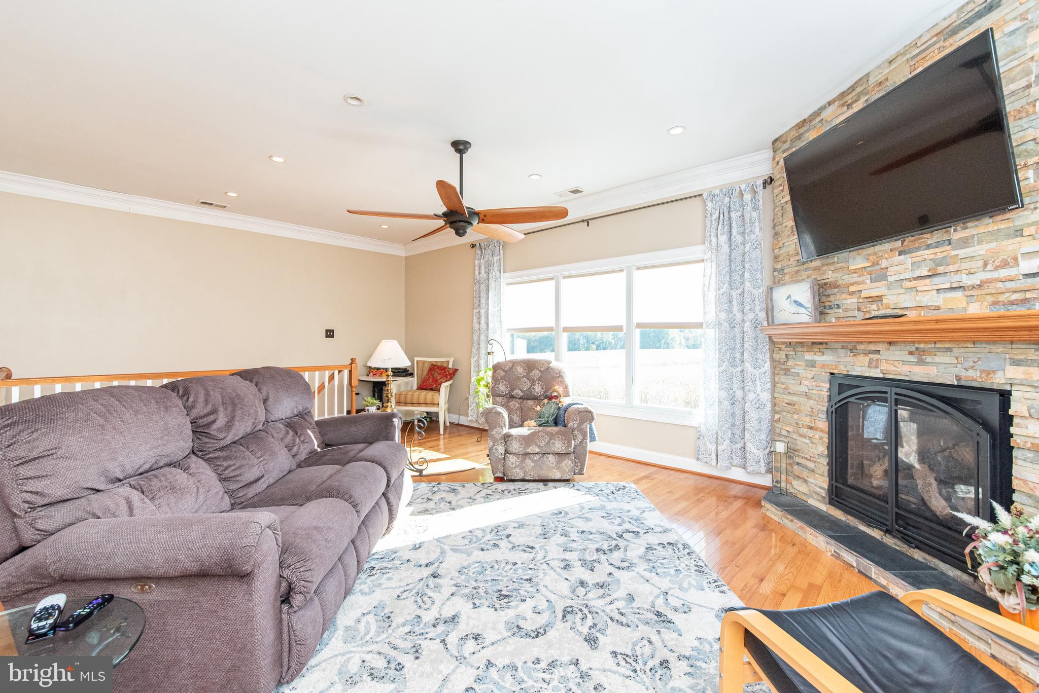 3850 Davis Corner Road Street, MD 21154 - Photo 42 of 57 In-Law Suite Living Room with Gas Fireplace