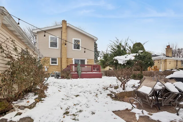 a view of a backyard of snow