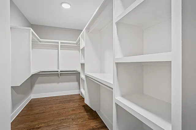 a view of a walk in closet