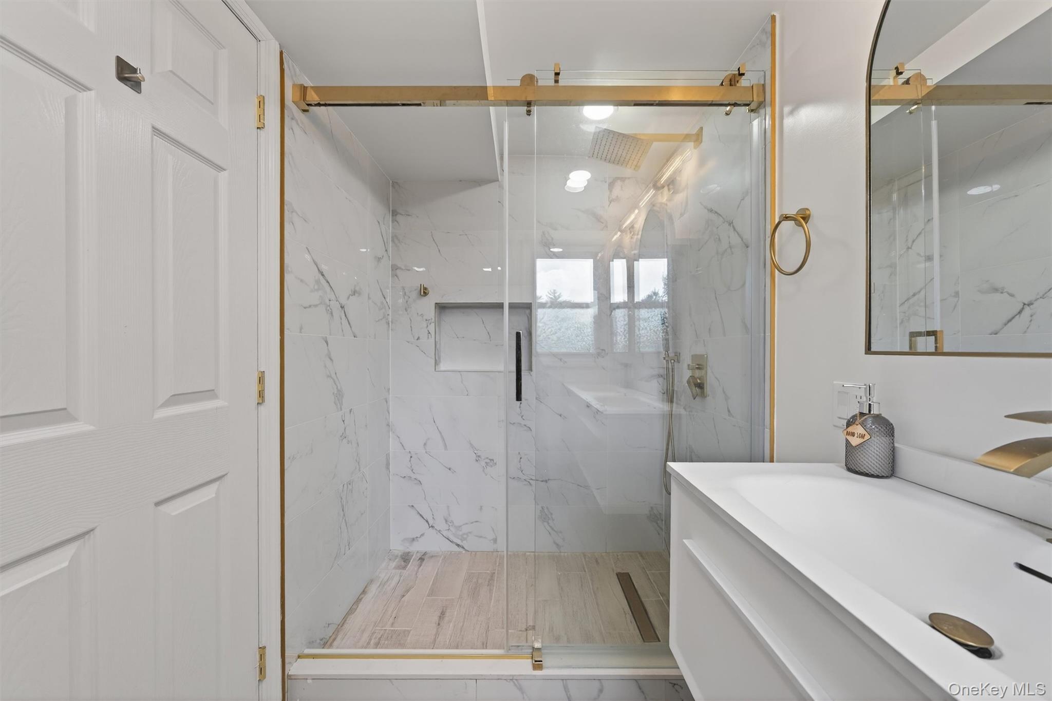 86 Beaver Brook Road Narrowsburg, NY 12764 - Photo 19 of 48 a bathroom with a shower and a sink