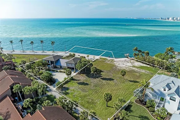 a view of a water with an outdoor space