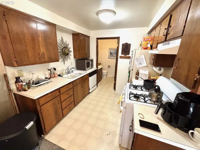 a view of balcony with wooden floor
