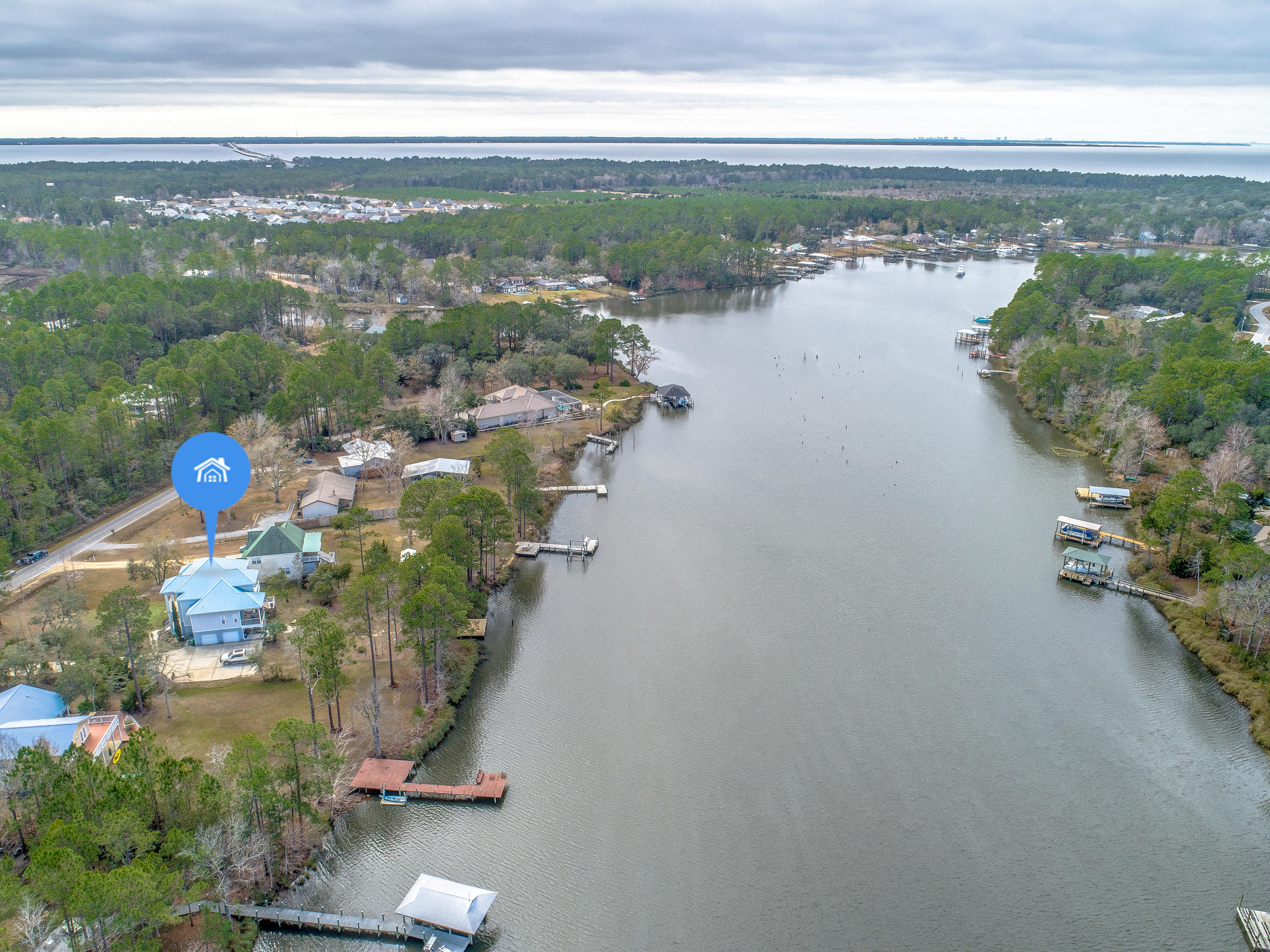 556 Mallet Bayou Road Freeport, FL 32439 - Photo 5 of 29 a view of a lake from a balcony