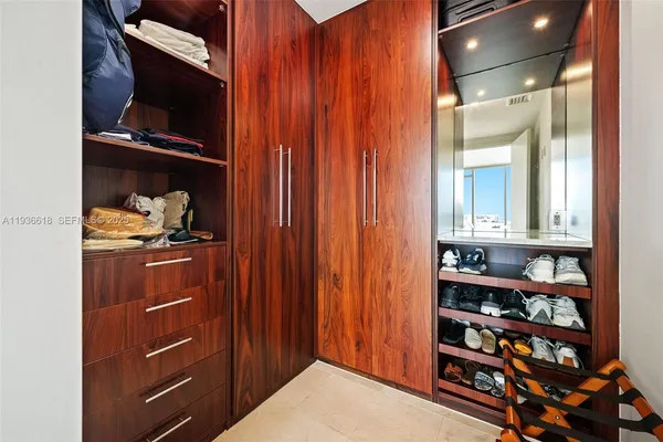 a view of closet area