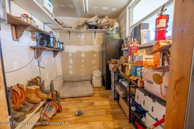 a view of a field with an outdoor space