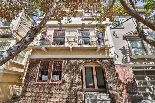 a front view of a building