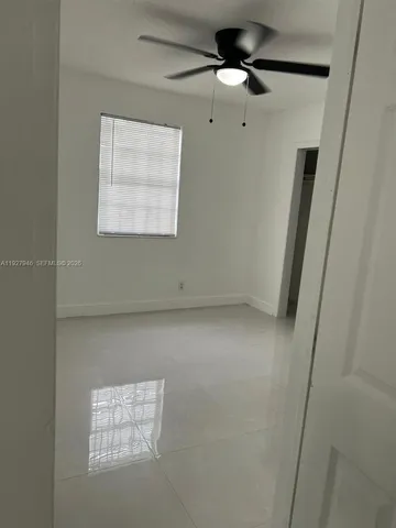 an empty room with a window