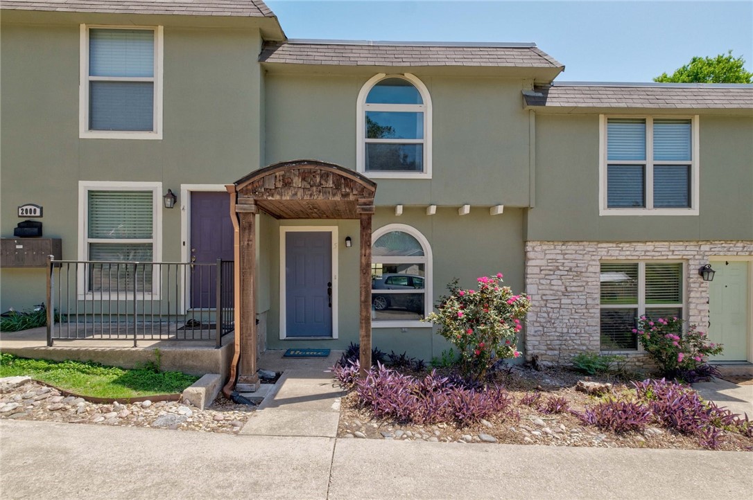 a front view of a house