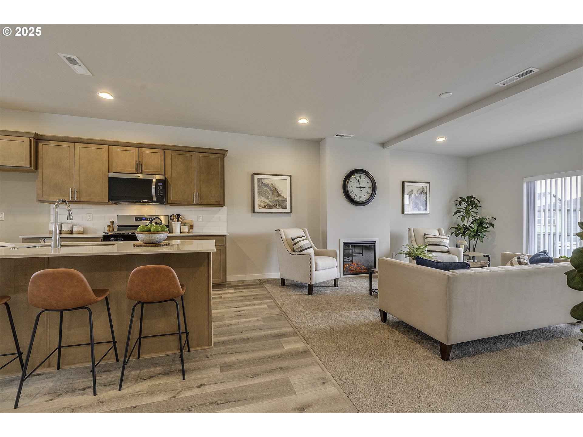 2129 Colby Lane, Unit 75 Forest Grove, OR 97116 - Photo 11 of 33 a living room with granite countertop furniture and a wooden floor