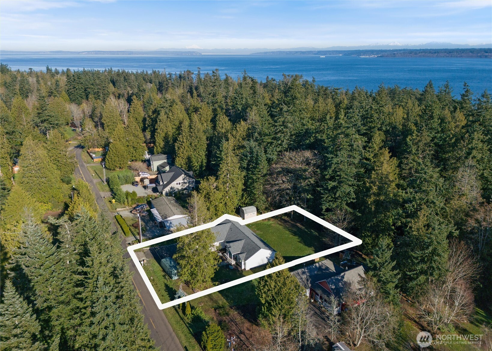 21356 Jefferson Beach Road Northeast Kingston, WA 98346 - Photo 34 of 40 view of an outdoor space with mountain view
