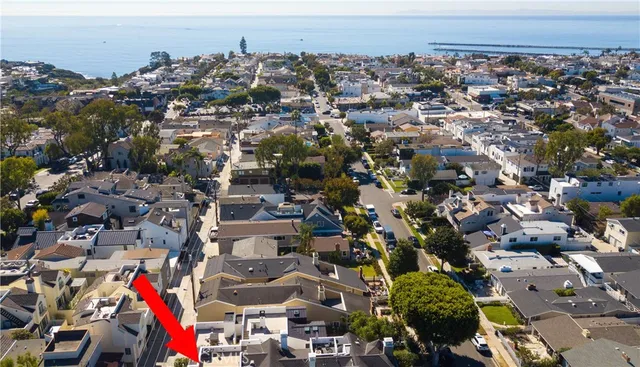 an aerial view of a city