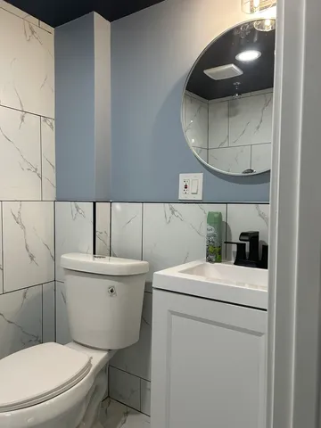 a bathroom with a toilet