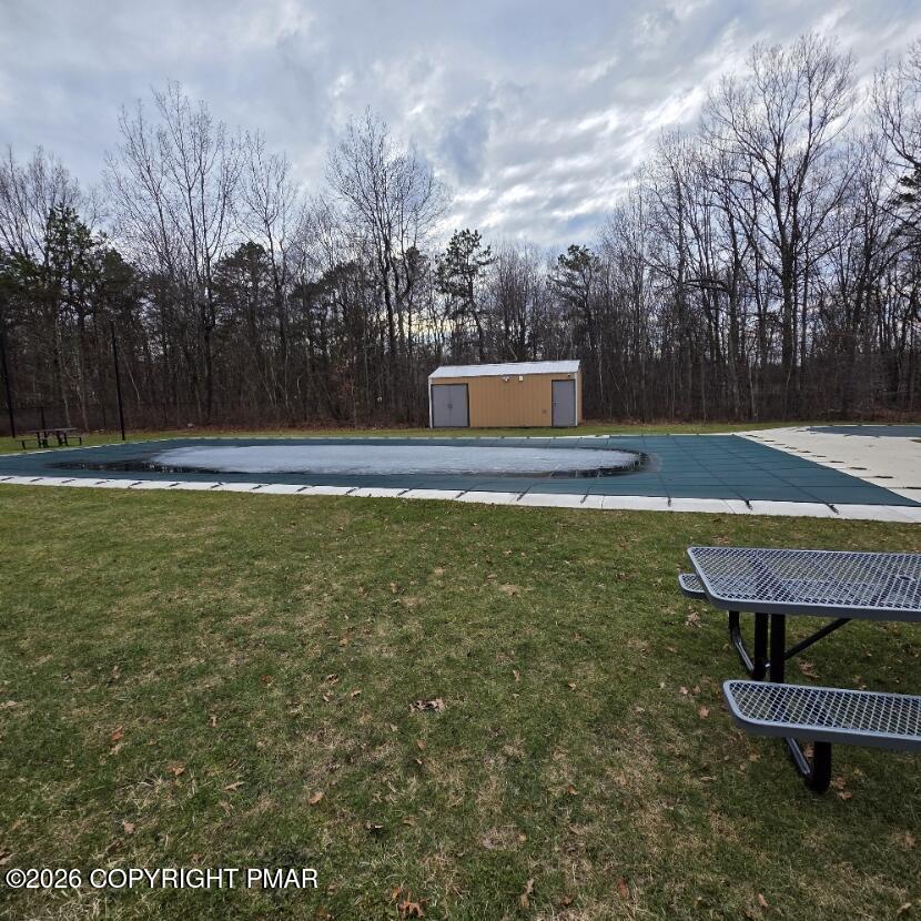 Snowy Ridge Jim Thorpe, PA 18229 - Photo 33 of 40 a view of a backyard with trampoline