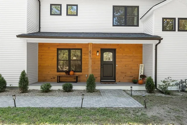 a front view of a house