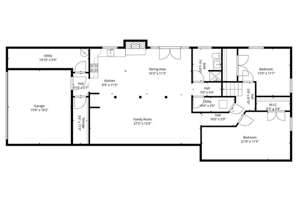 a picture of a open white kitchen